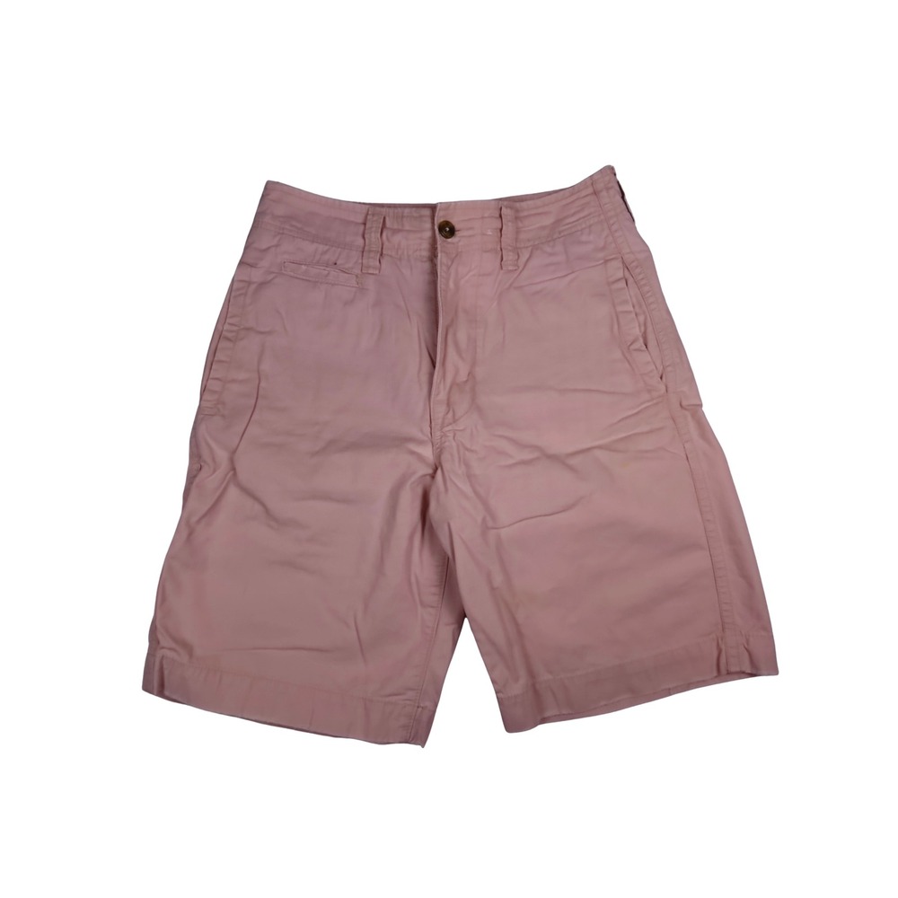 American Eagle Mens Chino Shorts Pink Salmon Flat Front Casual